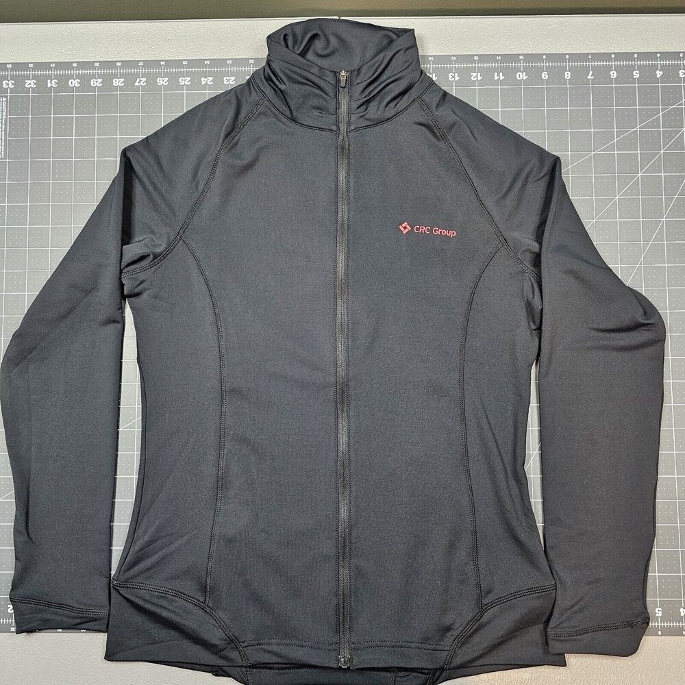 Peter Millar Tamara Shirt Womens Medium Black Full Zip Performance Golf Stretch